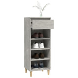 NNEVL Shoe Cabinet Concrete Grey 40x36x105 cm Engineered Wood