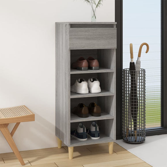 NNEVL Shoe Cabinet Grey Sonoma 40x36x105 cm Engineered Wood