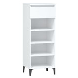 NNEVL Shoe Rack White 40x36x105 cm Engineered Wood