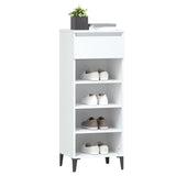 NNEVL Shoe Rack White 40x36x105 cm Engineered Wood