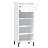 NNEVL Shoe Rack White 40x36x105 cm Engineered Wood