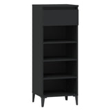 NNEVL Shoe Rack Black 40x36x105 cm Engineered Wood