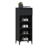 NNEVL Shoe Rack Black 40x36x105 cm Engineered Wood