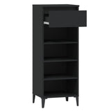 NNEVL Shoe Rack Black 40x36x105 cm Engineered Wood