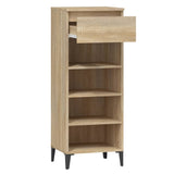 NNEVL Shoe Rack Sonoma Oak 40x36x105 cm Engineered Wood