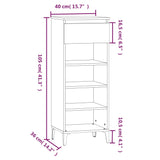 NNEVL Shoe Rack Sonoma Oak 40x36x105 cm Engineered Wood