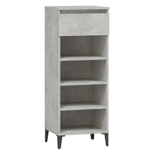 NNEVL Shoe Rack Concrete Grey 40x36x105 cm Engineered Wood
