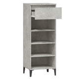 NNEVL Shoe Rack Concrete Grey 40x36x105 cm Engineered Wood