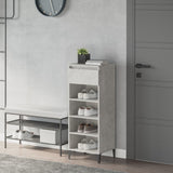NNEVL Shoe Rack Concrete Grey 40x36x105 cm Engineered Wood