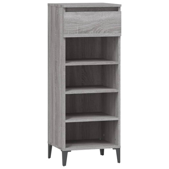 NNEVL Shoe Rack Grey Sonoma 40x36x105 cm Engineered Wood