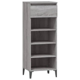 NNEVL Shoe Rack Grey Sonoma 40x36x105 cm Engineered Wood