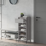 NNEVL Shoe Rack Grey Sonoma 40x36x105 cm Engineered Wood