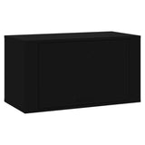 NNEVL Wall-mounted Shoe Cabinet Black 70x35x38 cm Engineered Wood