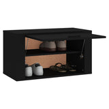 NNEVL Wall-mounted Shoe Cabinet Black 70x35x38 cm Engineered Wood