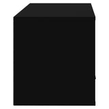 NNEVL Wall-mounted Shoe Cabinet Black 70x35x38 cm Engineered Wood