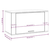 NNEVL Wall-mounted Shoe Cabinet Black 70x35x38 cm Engineered Wood
