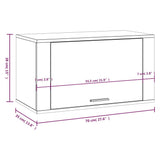 NNEVL Wall-mounted Shoe Cabinet Smoked Oak 70x35x38 cm Solid Wood Pine