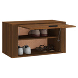 NNEVL Wall-mounted Shoe Cabinet Brown Oak 70x35x38 cm Solid Wood Pine