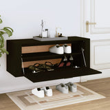 NNEVL Wall Shoe Cabinet Black 100x35x38 cm Engineered Wood