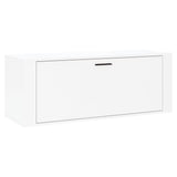 NNEVL Wall Shoe Cabinet High Gloss White 100x35x38 cm Engineered Wood