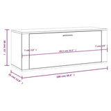 NNEVL Wall Shoe Cabinet High Gloss White 100x35x38 cm Engineered Wood