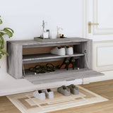 NNEVL Wall Shoe Cabinet Grey Sonoma 100x35x38 cm Engineered Wood
