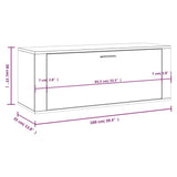 NNEVL Wall Shoe Cabinet Grey Sonoma 100x35x38 cm Engineered Wood