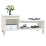 NNEVL Coffee Table White 100x50x45 cm Engineered Wood