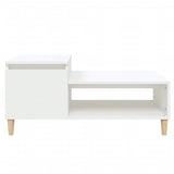 NNEVL Coffee Table White 100x50x45 cm Engineered Wood