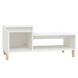 NNEVL Coffee Table White 100x50x45 cm Engineered Wood