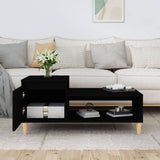 NNEVL Coffee Table Black 100x50x45 cm Engineered Wood