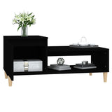 NNEVL Coffee Table Black 100x50x45 cm Engineered Wood