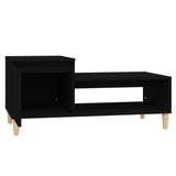 NNEVL Coffee Table Black 100x50x45 cm Engineered Wood