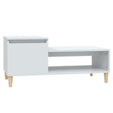 NNEVL Coffee Table High Gloss White 100x50x45 cm Engineered Wood