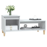 NNEVL Coffee Table High Gloss White 100x50x45 cm Engineered Wood