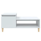 NNEVL Coffee Table High Gloss White 100x50x45 cm Engineered Wood