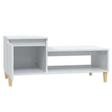 NNEVL Coffee Table High Gloss White 100x50x45 cm Engineered Wood