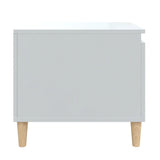NNEVL Coffee Table High Gloss White 100x50x45 cm Engineered Wood