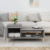NNEVL Coffee Table Grey Sonoma 100x50x45 cm Engineered Wood