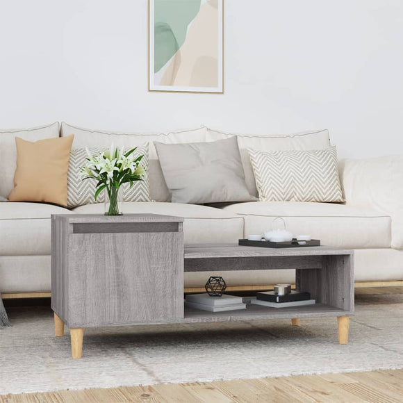 NNEVL Coffee Table Grey Sonoma 100x50x45 cm Engineered Wood