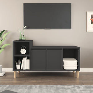 NNEVL TV Cabinet Black 100x35x55 cm Engineered Wood