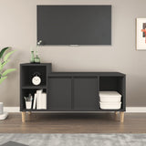 NNEVL TV Cabinet Black 100x35x55 cm Engineered Wood