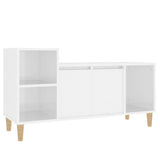 NNEVL TV Cabinet High Gloss White 100x35x55 cm Engineered Wood