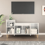 NNEVL TV Cabinet High Gloss White 100x35x55 cm Engineered Wood