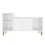 NNEVL TV Cabinet High Gloss White 100x35x55 cm Engineered Wood