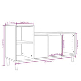NNEVL TV Cabinet High Gloss White 100x35x55 cm Engineered Wood