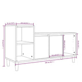 NNEVL TV Cabinet Smoked Oak 100x35x55 cm Engineered Wood