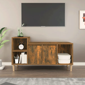 NNEVL TV Cabinet Smoked Oak 100x35x55 cm Engineered Wood