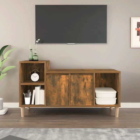 NNEVL TV Cabinet Smoked Oak 100x35x55 cm Engineered Wood