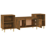 NNEVL TV Cabinet Smoked Oak 160x35x55 cm Engineered Wood